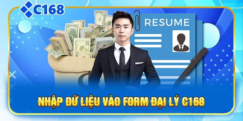 Nhập dữ liệu vào form đại lý C168
